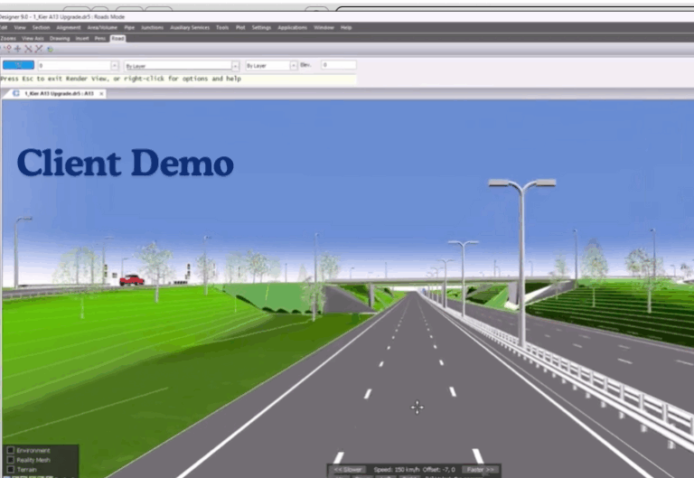 Excerpt showcasing Civil Designer features